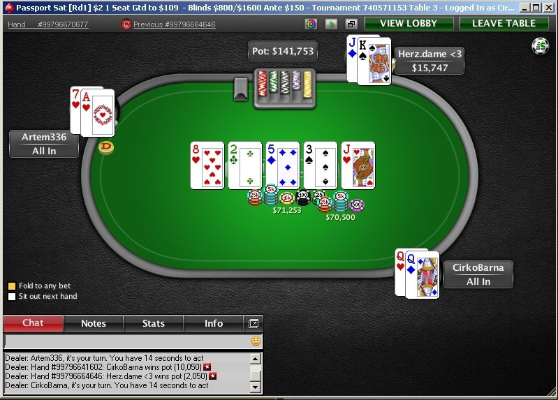 Pokerstars World Series Satellites 2013