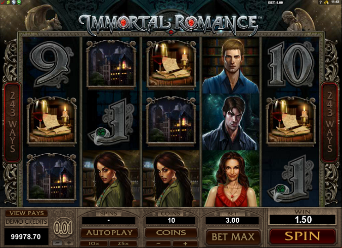 Immortal Romance Slot Reels